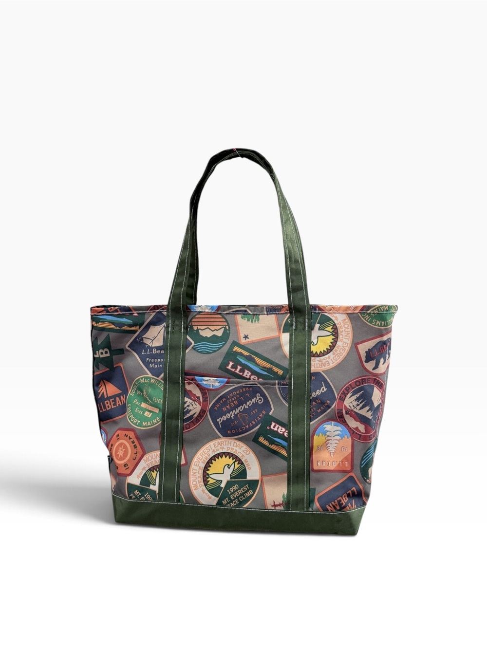 L.L. Bean Everyday Lightweight MediumTote Nylon Heritage Archival Patch Print - Picture 4 of 12